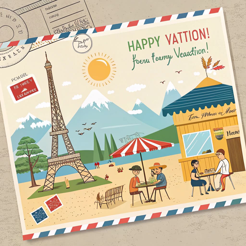Carte postale de vacances